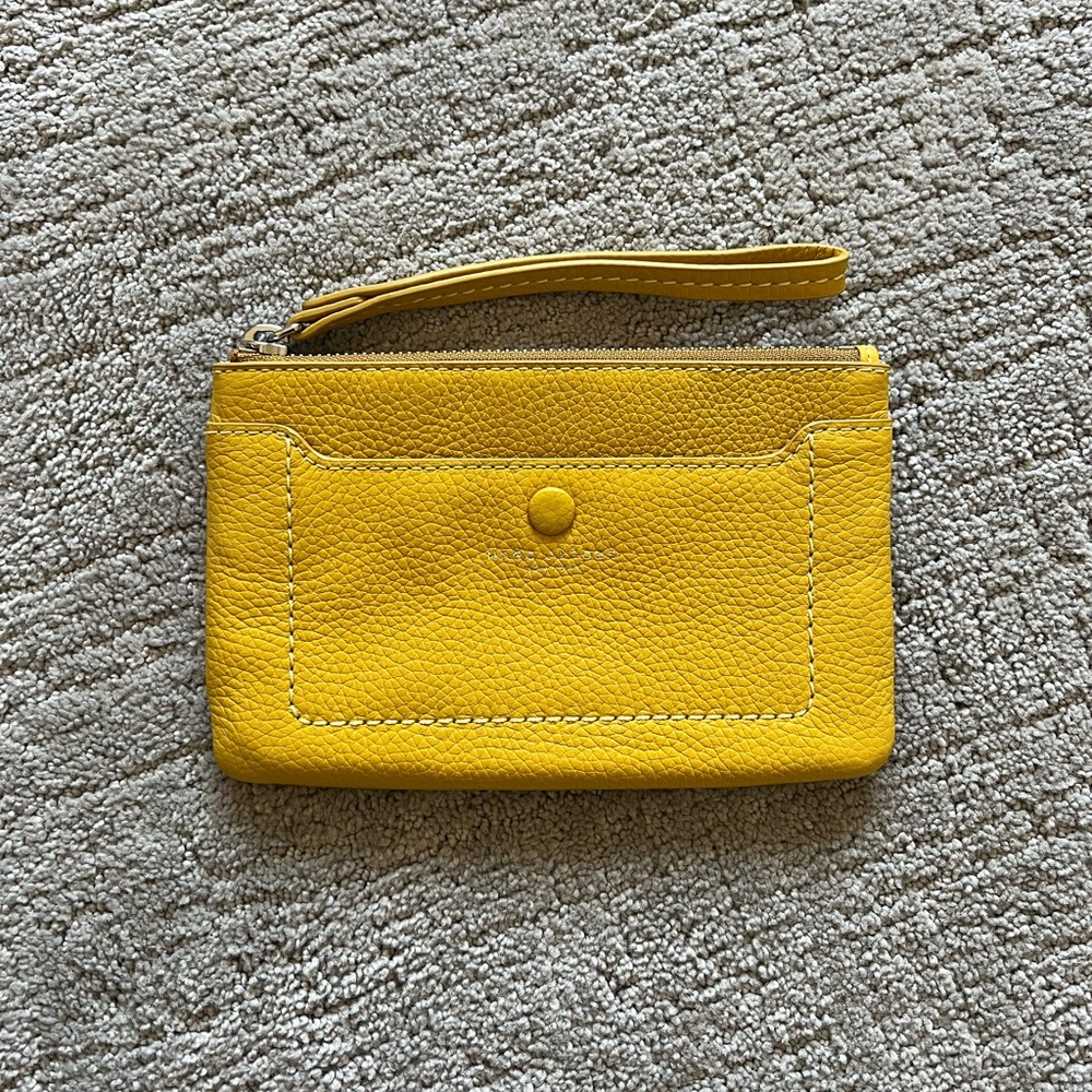 Marc Jacobs Empire City Yellow Leather Wristlet